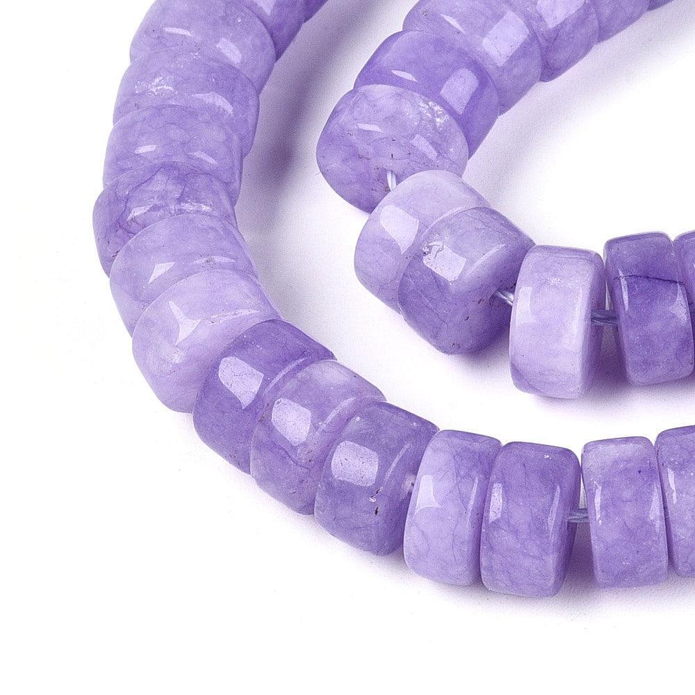 Edelsteen Jade Disc Heishi Medium Paars 10mm - per stuk-Kralen-Kraaltjes van Renate