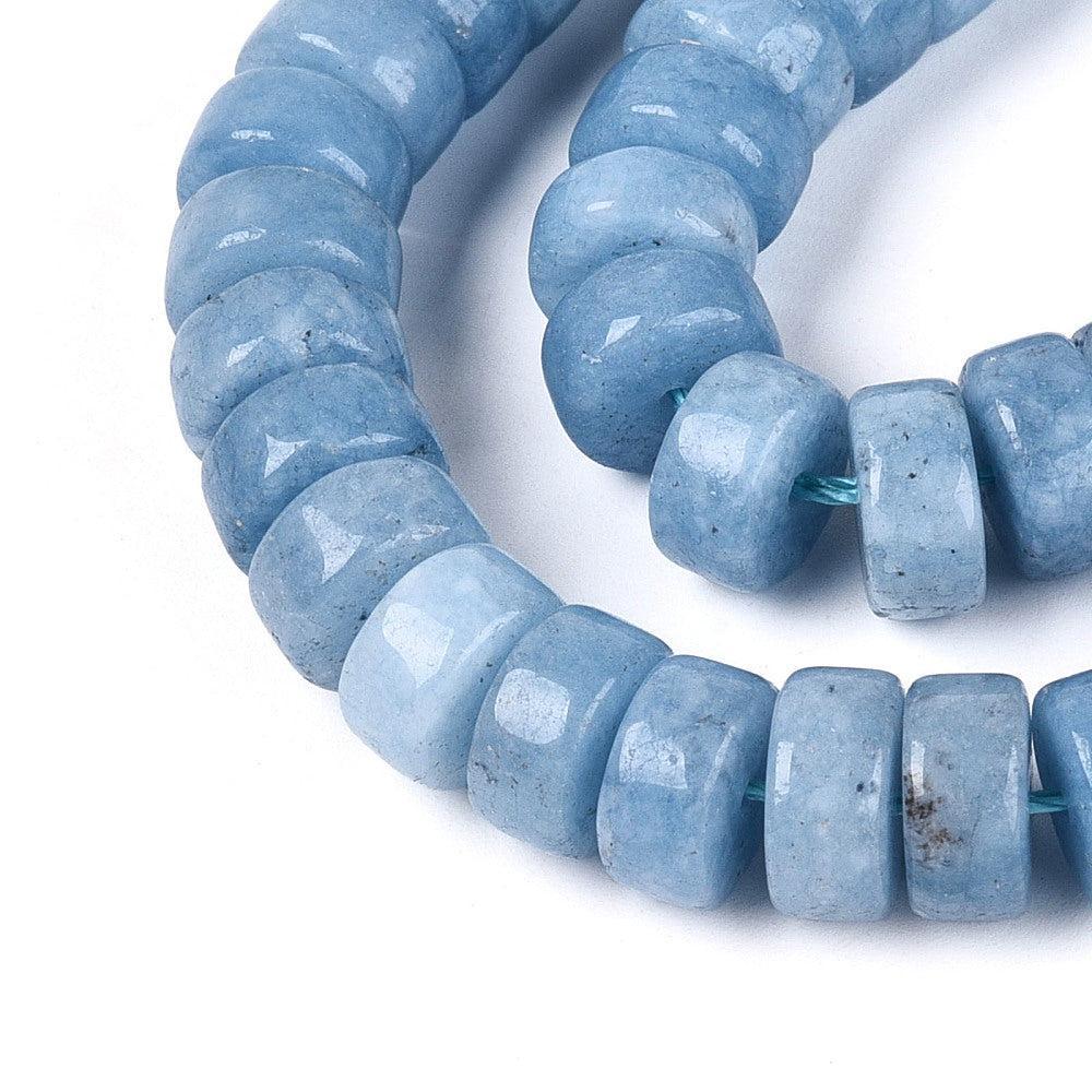 Edelsteen Jade Disc Heishi Staalblauw 10mm - per stuk-Kralen-Kraaltjes van Renate
