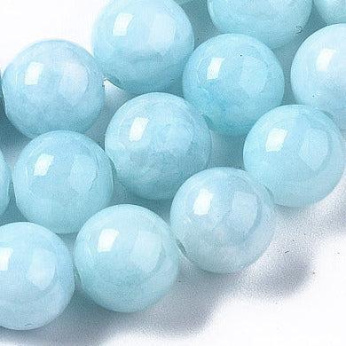 Edelsteen Jade Kralen Rond Light Sky Blue 10mm - per stuk-Kralen-Kraaltjes van Renate