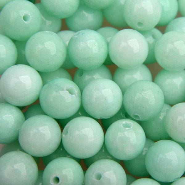 Edelsteen Jade aquamarijn groen rond 8mm-Kraaltjes van Renate