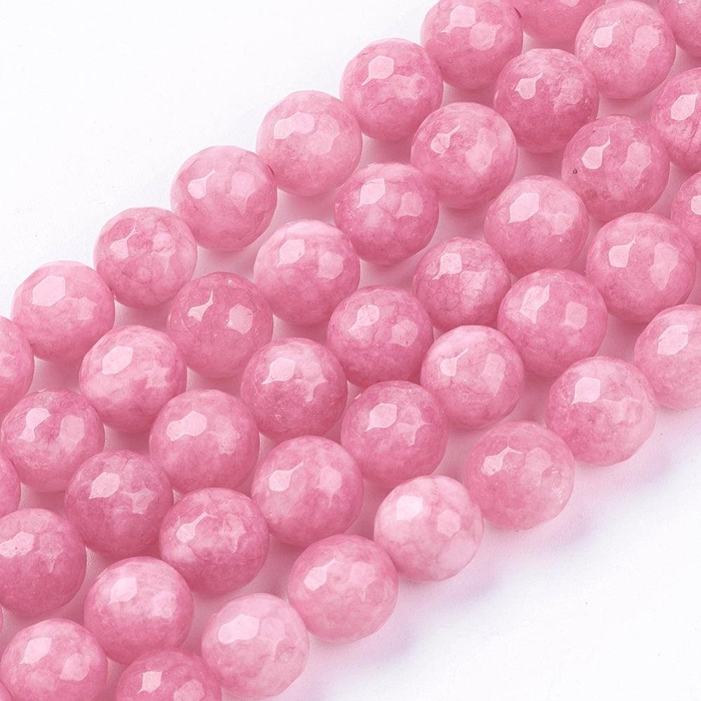 Edelsteen Jade facet rose peach rond 8mm-Kralen-Kraaltjes van Renate
