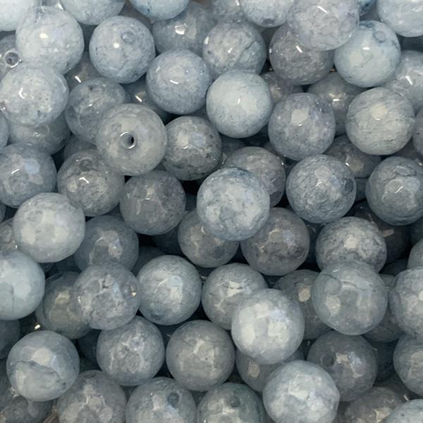 Edelsteen Jade faceted blauw rond 8mm-Kraaltjes van Renate