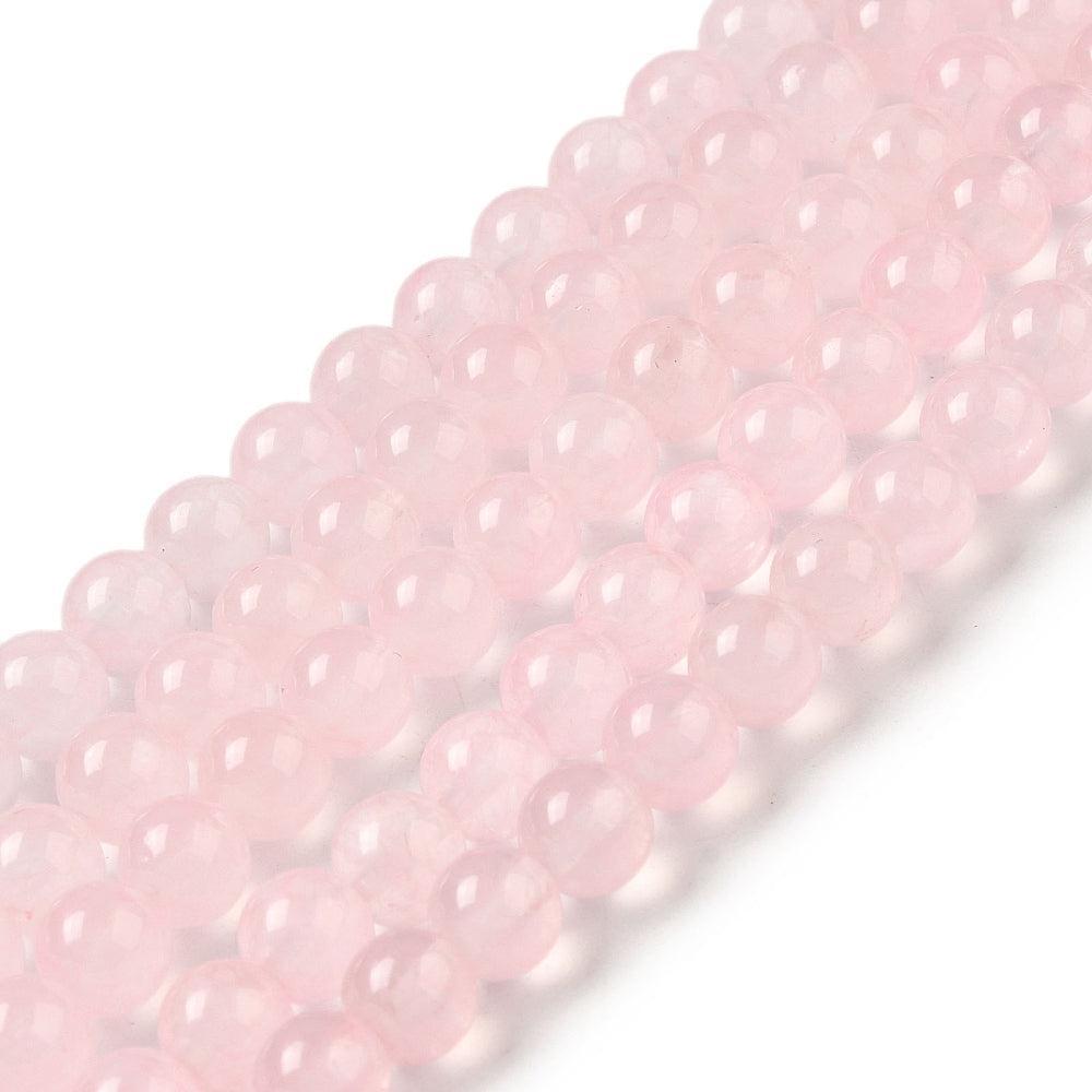Edelsteen Jade kraal rond Roze 4mm - per 20 stuks-Kralen-Kraaltjes van Renate