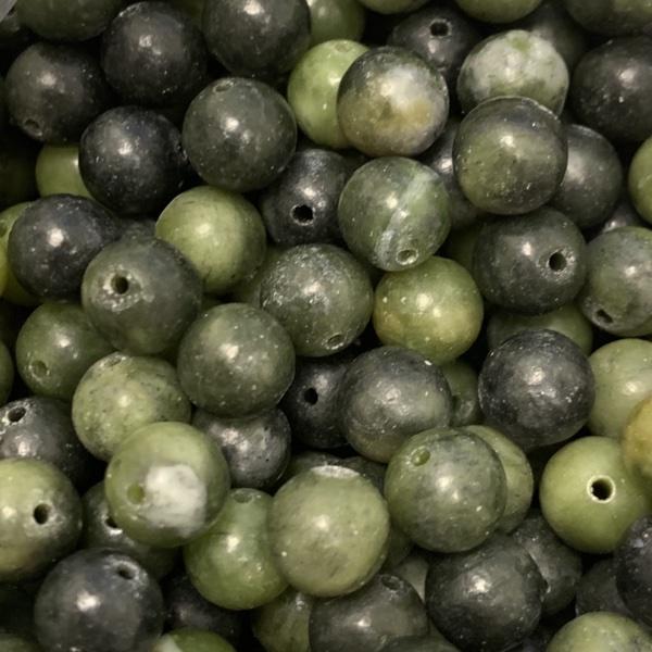 Edelsteen Jade olijf rond 8mm-Kraaltjes van Renate