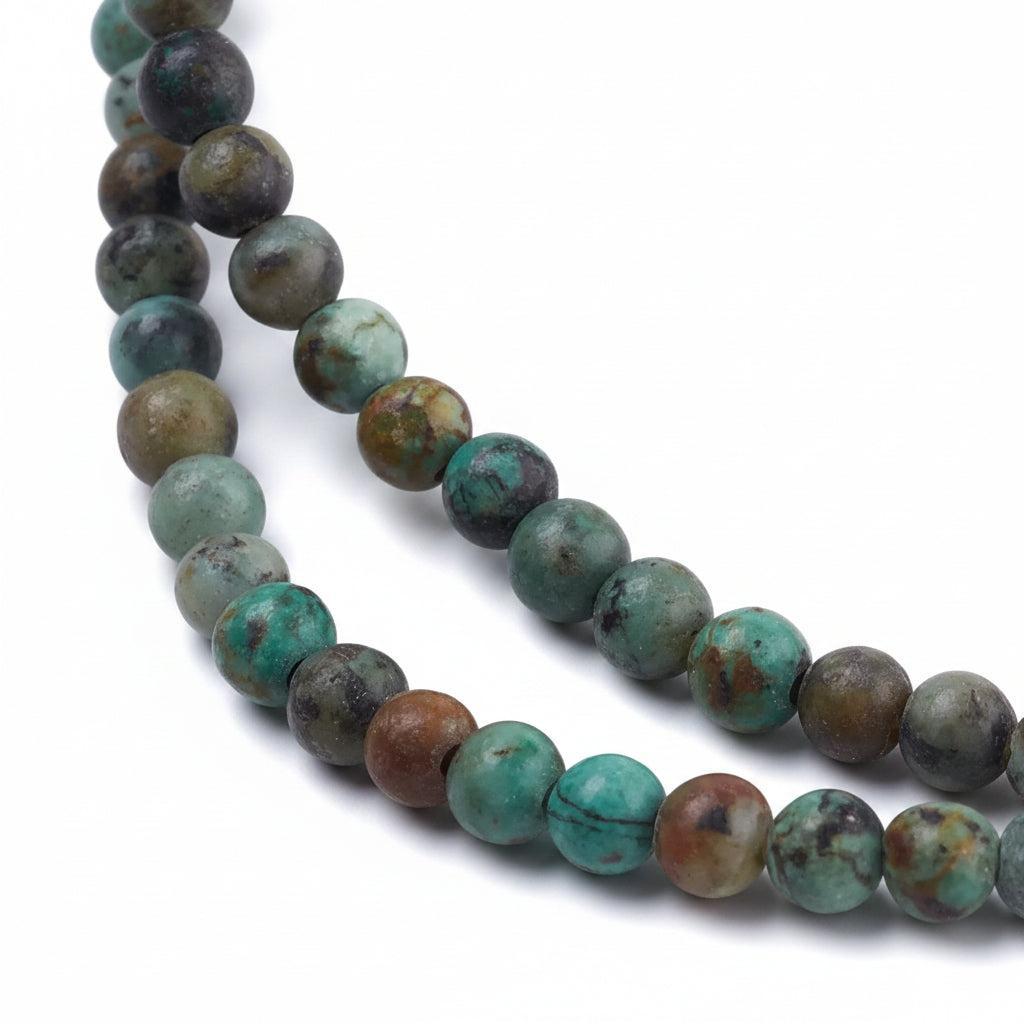 Edelsteen Jasper African Turquoise 2mm- ±40 stuks-bedels-Kraaltjes van Renate