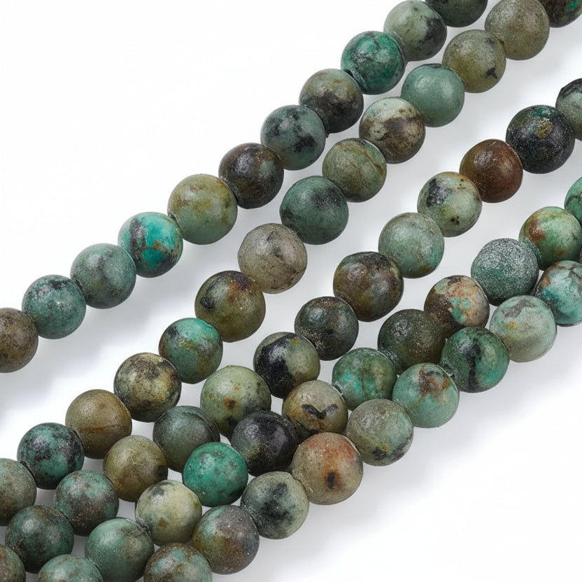 Edelsteen Jasper African Turquoise 2mm- ±40 stuks-bedels-Kraaltjes van Renate
