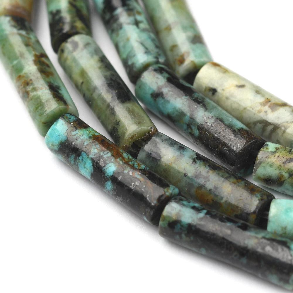 Edelsteen Kraal Afrikaanse Turquoise Tube 14mm - per stuk-Kralen-Kraaltjes van Renate