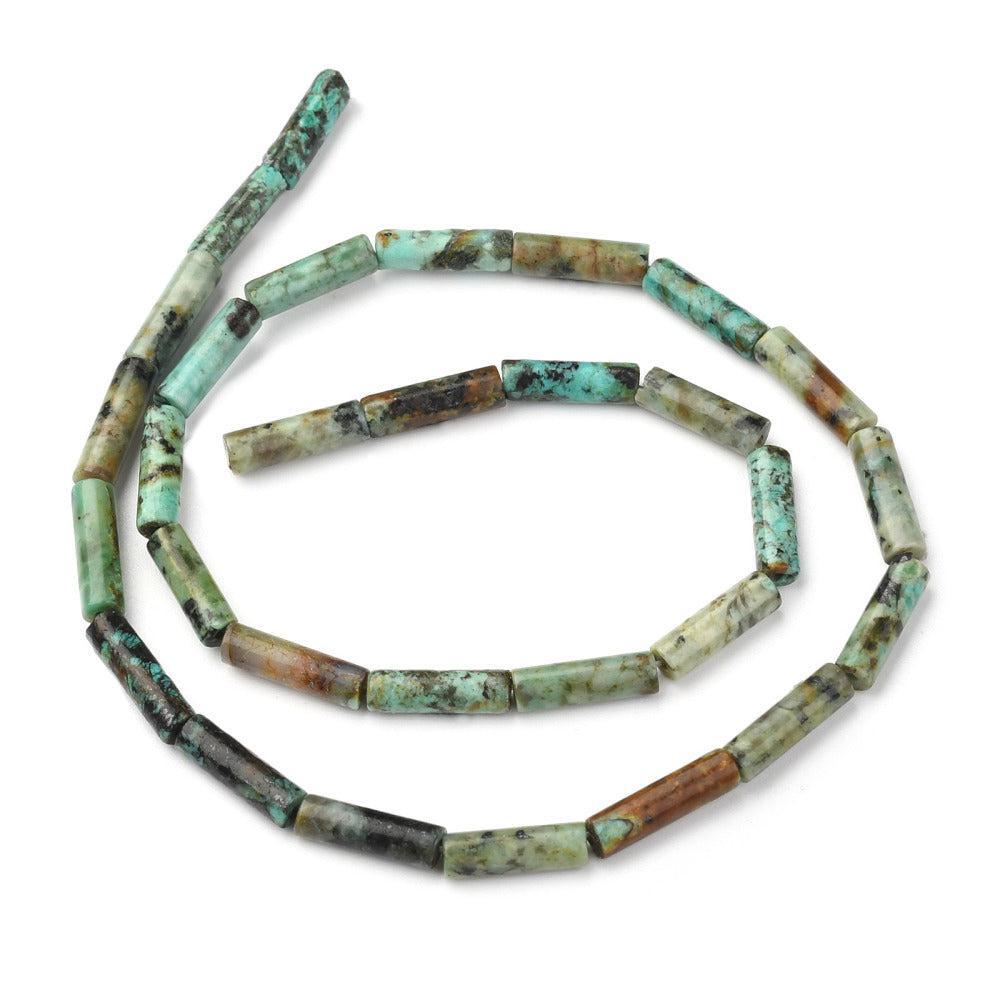 Edelsteen Kraal Afrikaanse Turquoise Tube 14mm - per stuk-Kralen-Kraaltjes van Renate