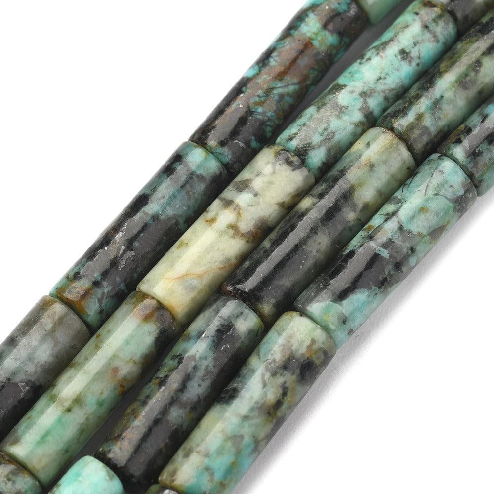 Edelsteen Kraal Afrikaanse Turquoise Tube 14mm - per stuk-Kralen-Kraaltjes van Renate