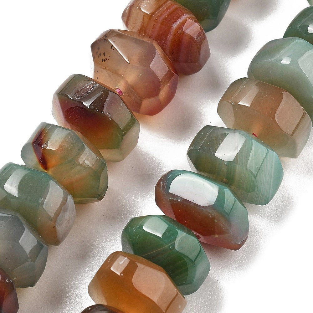 Edelsteen Kraal Agaat Facet Rondel Saliegroen 16x10mm - per stuk-Kralen-Kraaltjes van Renate