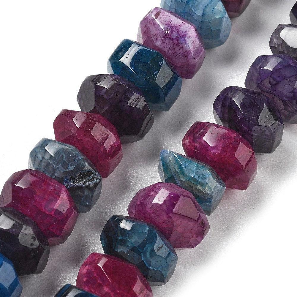 Edelsteen Kraal Agaat Rondel Multicolor 16x10mm - per stuk-Kralen-Kraaltjes van Renate
