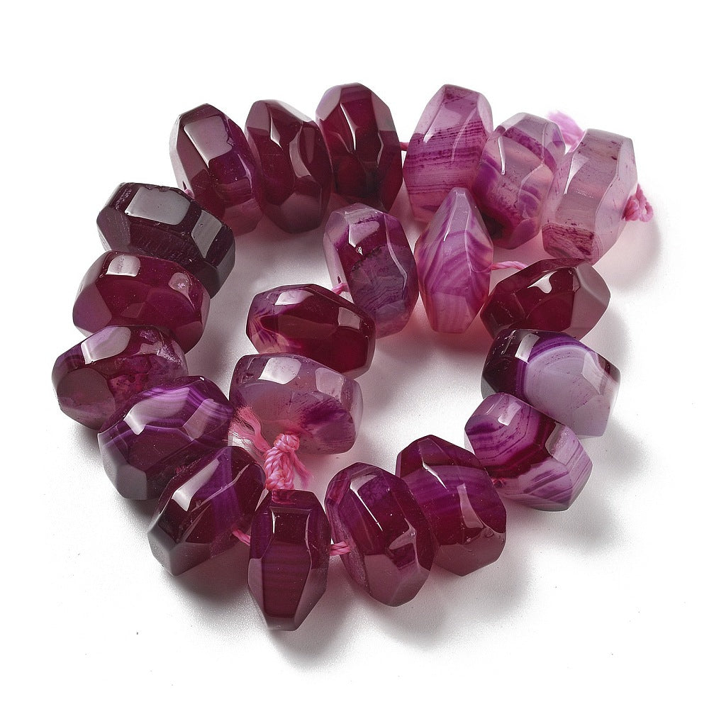 Edelsteen Kraal Agaat Rondel Oudroze 16x10mm - per stuk-Kralen-Kraaltjes van Renate