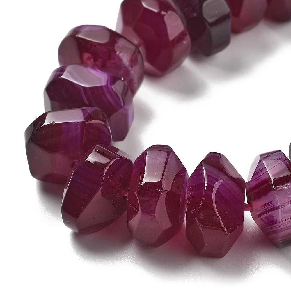 Edelsteen Kraal Agaat Rondel Oudroze 16x10mm - per stuk-Kralen-Kraaltjes van Renate