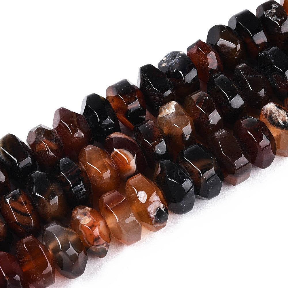 Edelsteen Kraal Agaat Rondel Zadelbruin 18x9mm - per stuk-Kralen-Kraaltjes van Renate