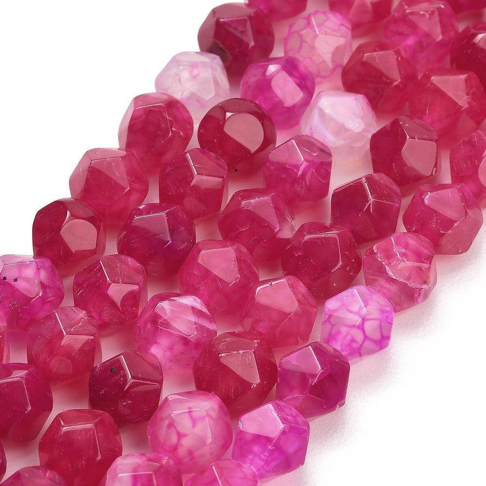 Edelsteen Kraal Agaat Stergeslepen Rond Fuchsia 10mm - per stuk-Kralen-Kraaltjes van Renate