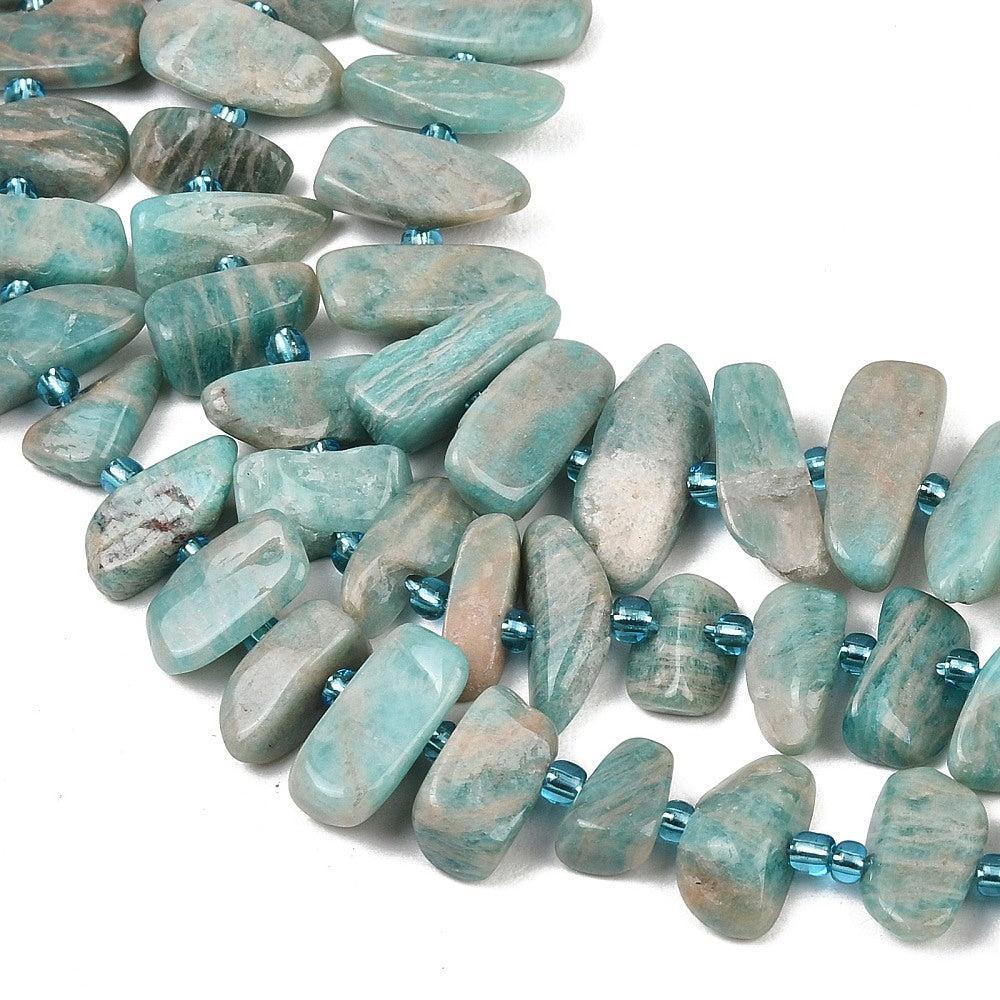 Edelsteen Kraal Amazoniet Nugget 18mm - per stuk-Kralen-Kraaltjes van Renate