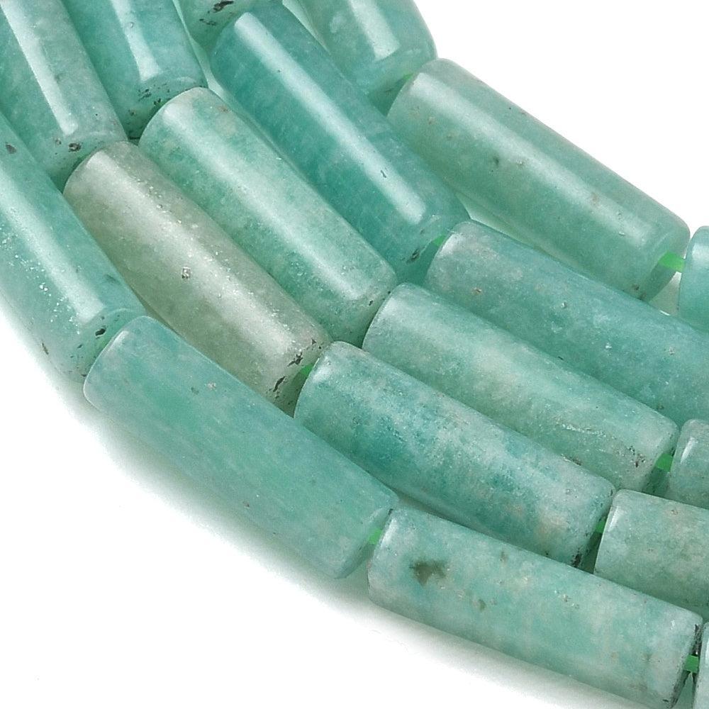 Edelsteen Kraal Amazoniet Buis 13mm - per stuk-Kralen-Kraaltjes van Renate