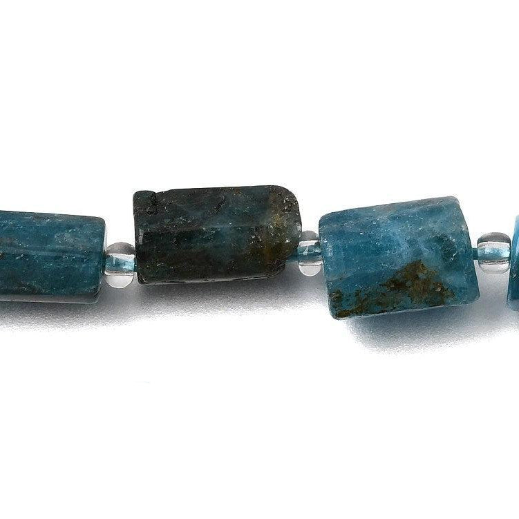 Edelsteen Kraal Apatiet Tube Petrol 10.5x7mm - per stuk-Kralen-Kraaltjes van Renate