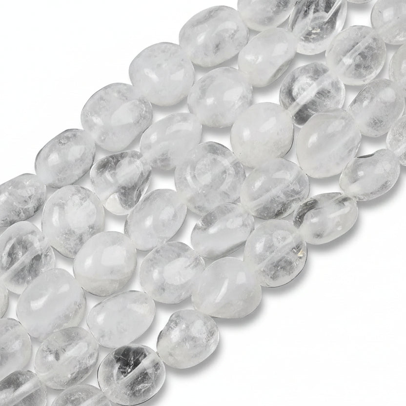 Edelsteen Kraal Bergkristal Nugget 11mm - per stuk-Kralen-Kraaltjes van Renate
