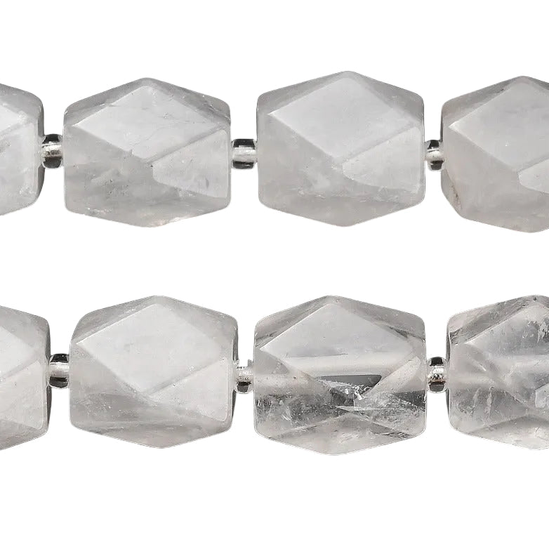 Edelsteen Kraal Bergkristal Ruit Naturel 14mm - per stuk-Kralen-Kraaltjes van Renate