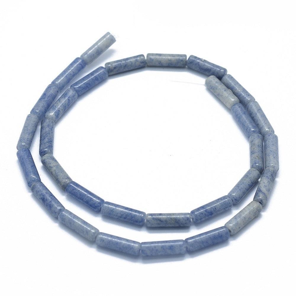 Edelsteen Kraal Blauwe Aventurijn Tube Blauw 13mm - per stuk-Kralen-Kraaltjes van Renate