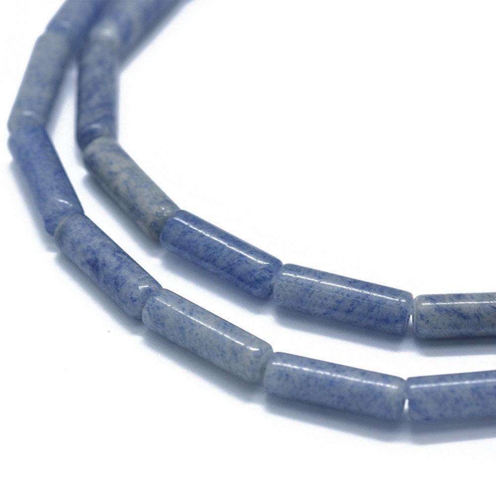 Edelsteen Kraal Blauwe Aventurijn Tube Blauw 13mm - per stuk-Kralen-Kraaltjes van Renate