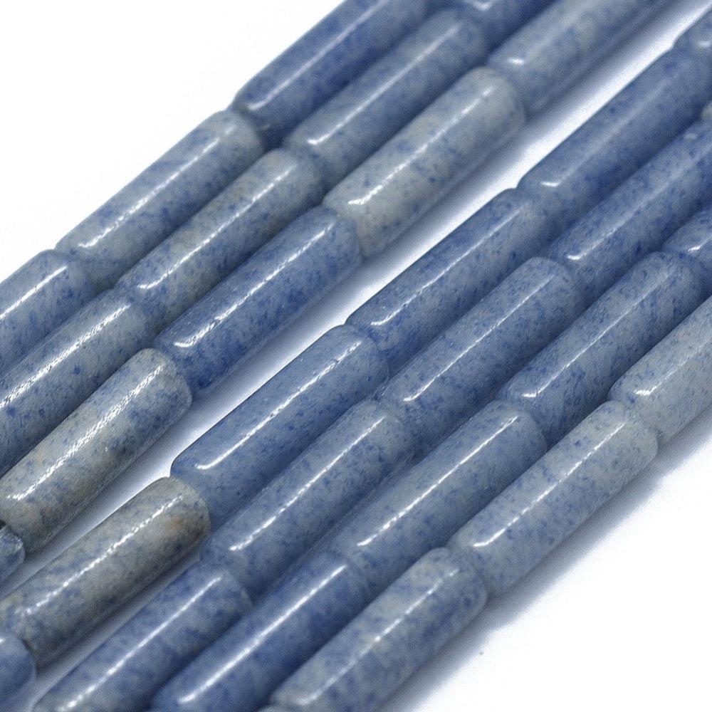 Edelsteen Kraal Blauwe Aventurijn Tube Blauw 13mm - per stuk-Kralen-Kraaltjes van Renate