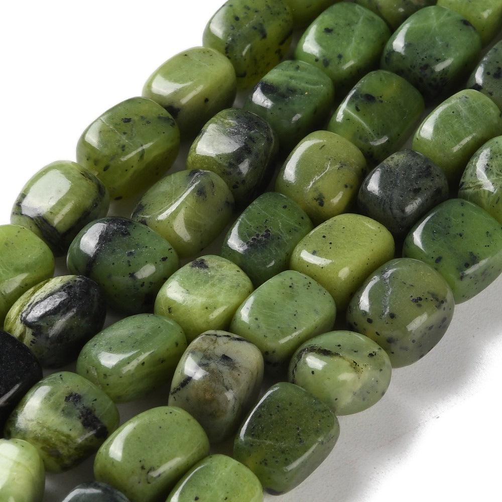 Edelsteen Kraal Canadese Jade Nugget Groen 8-12mm - per stuk-Kralen-Kraaltjes van Renate