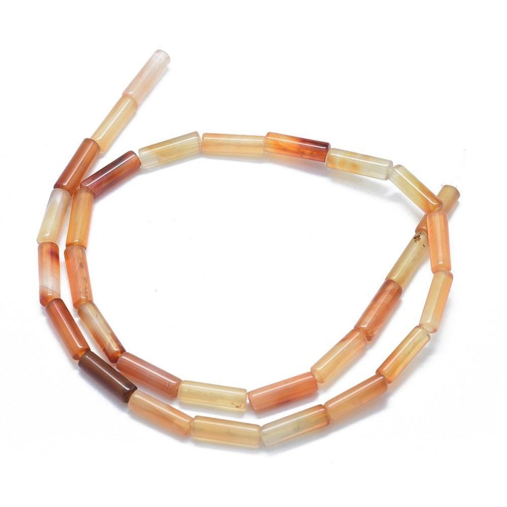 Edelsteen Kraal Carneool Tube Oranje 13mm - per stuk-Kralen-Kraaltjes van Renate
