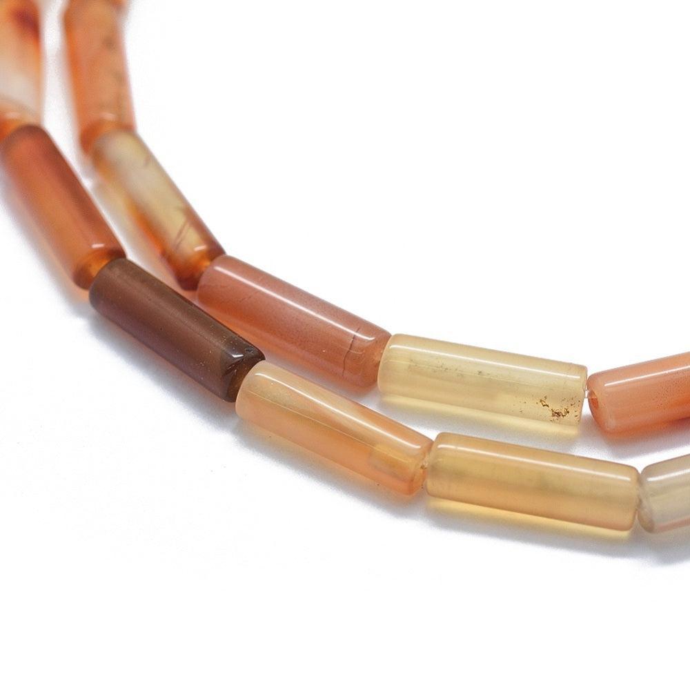 Edelsteen Kraal Carneool Tube Oranje 13mm - per stuk-Kralen-Kraaltjes van Renate