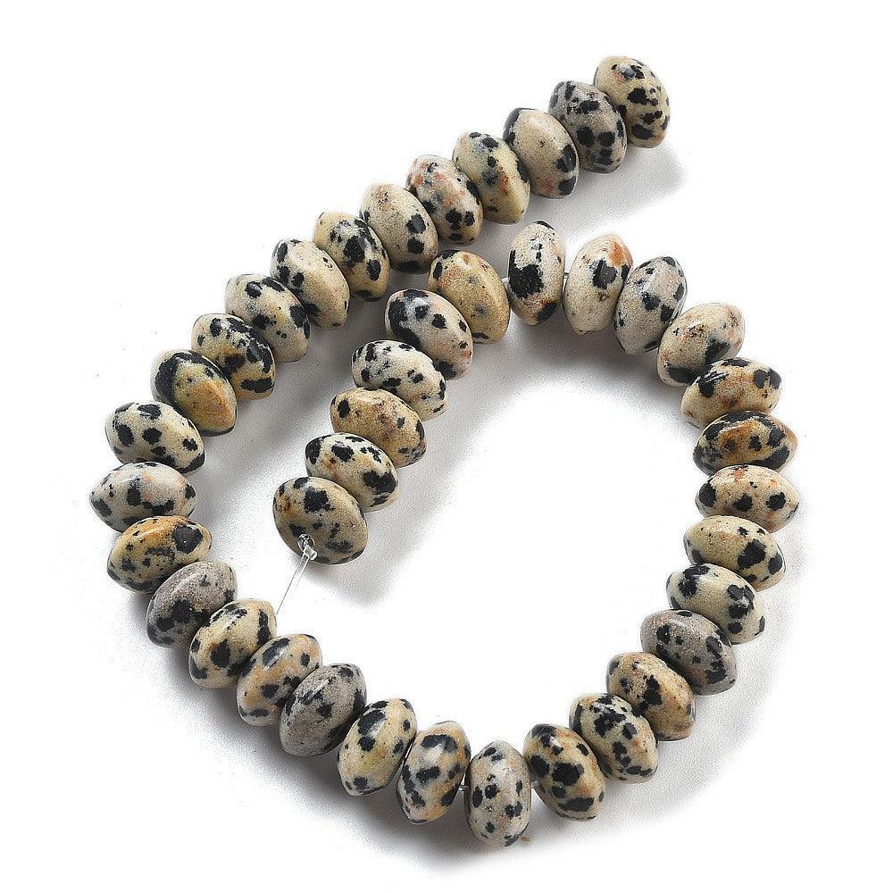 Edelsteen Kraal Dalmatier Jaspis Disc Crème 10x5mm - per stuk-Kralen-Kraaltjes van Renate