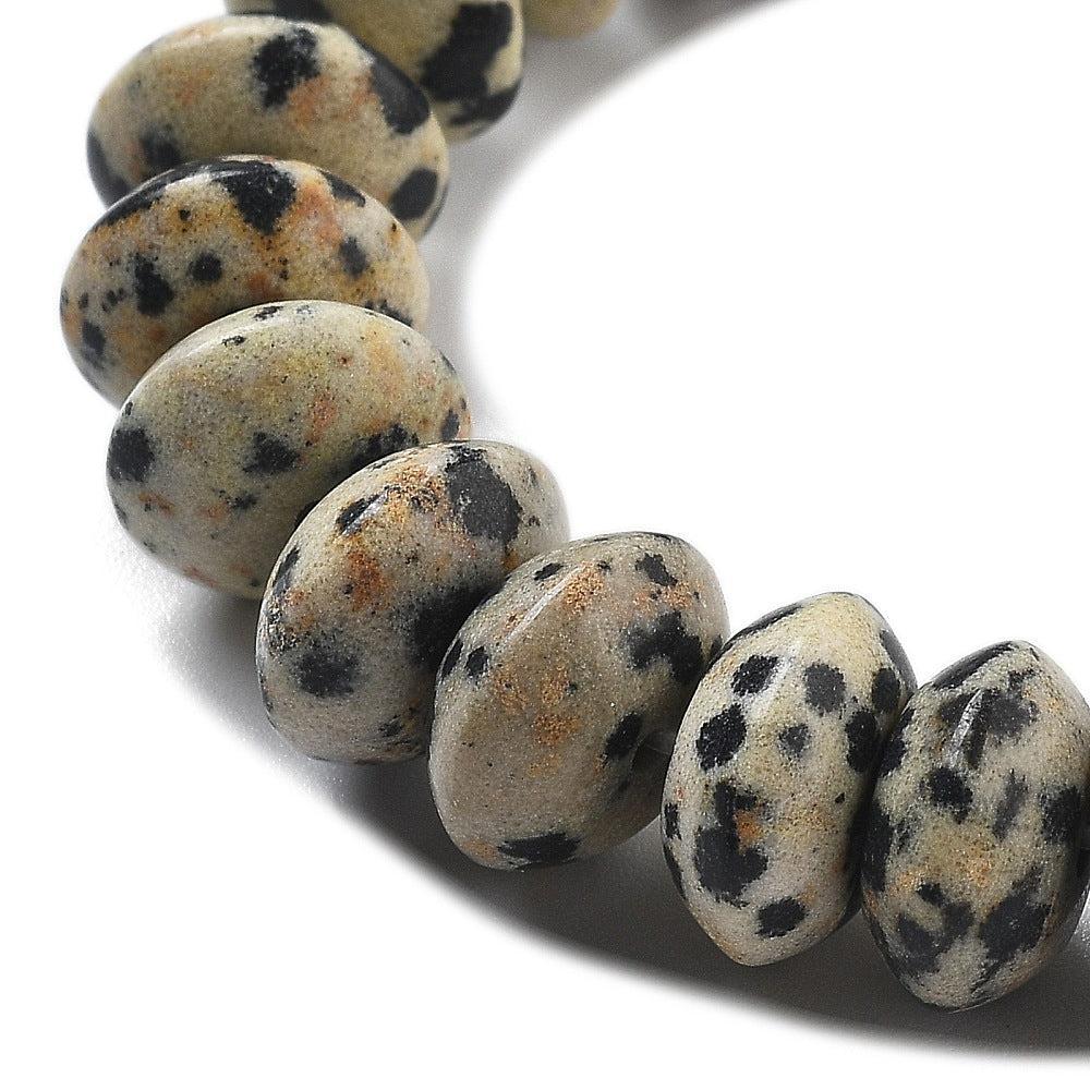 Edelsteen Kraal Dalmatier Jaspis Disc Crème 10x5mm - per stuk-Kralen-Kraaltjes van Renate