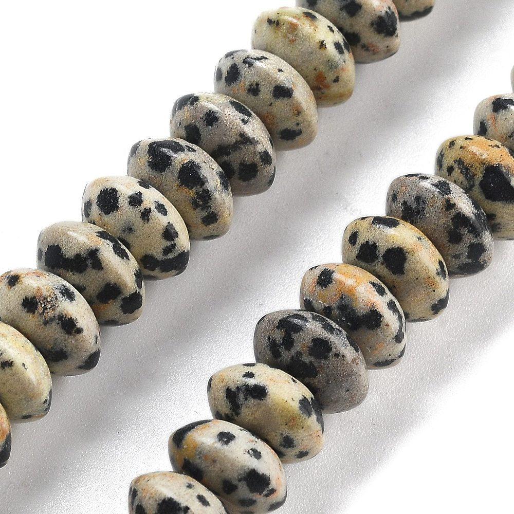 Edelsteen Kraal Dalmatier Jaspis Disc Crème 10x5mm - per stuk-Kralen-Kraaltjes van Renate