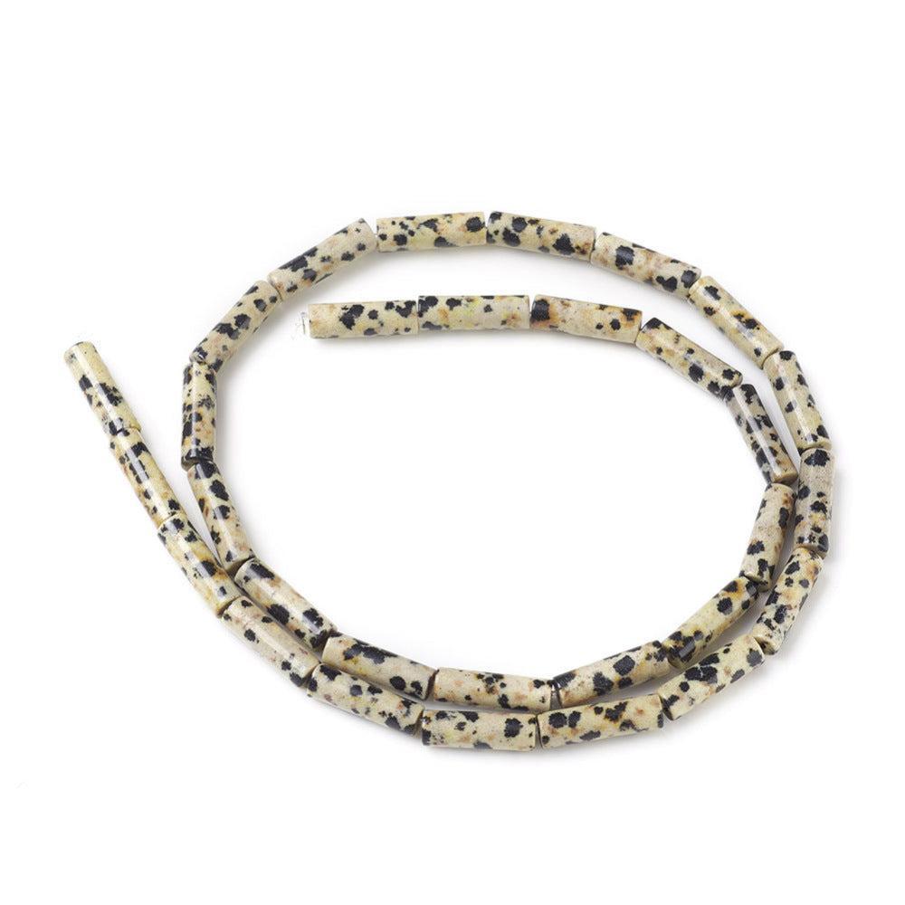Edelsteen Kraal Dalmatier Jaspis Tube Multicolor 14mm - per stuk-Kralen-Kraaltjes van Renate