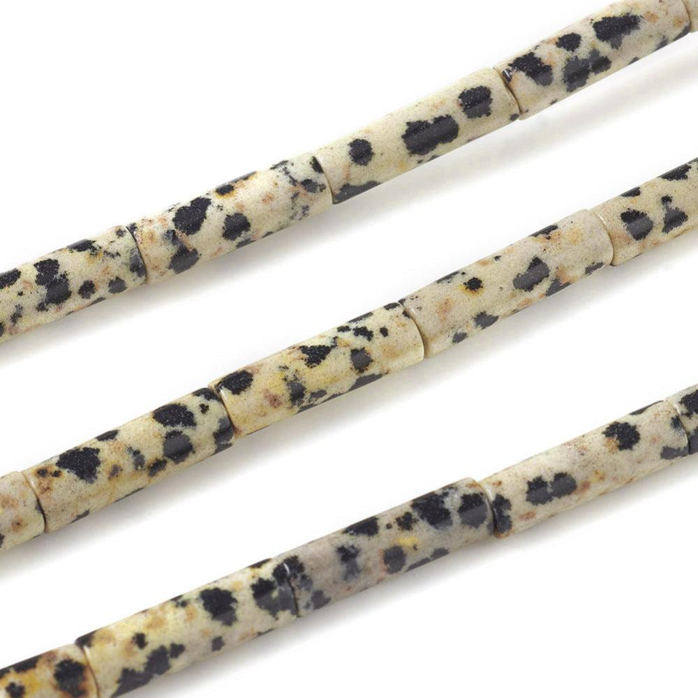 Edelsteen Kraal Dalmatier Jaspis Tube Multicolor 14mm - per stuk-Kralen-Kraaltjes van Renate