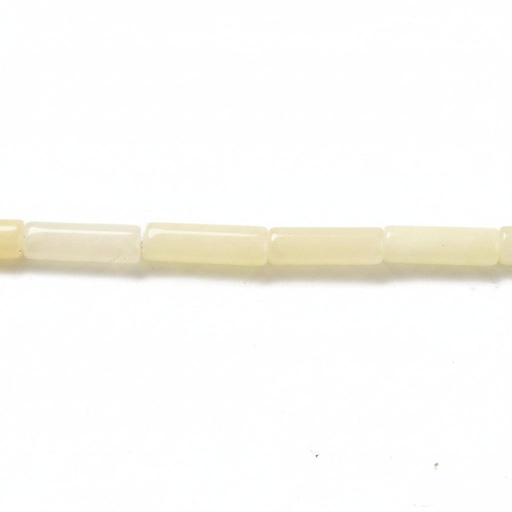 Edelsteen Kraal Gele Jade Tube Geel 14mm - per stuk-Kralen-Kraaltjes van Renate