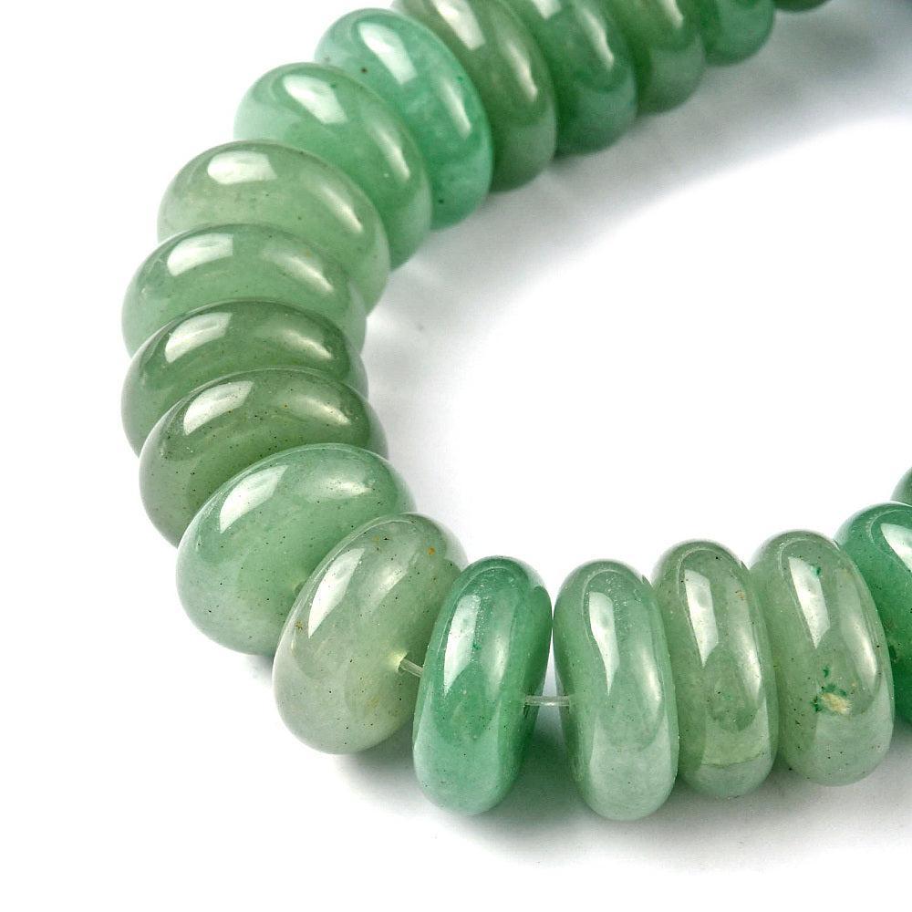 Edelsteen Kralen Groene Aventurijn Disc Groen 16x6mm - per stuk-Kralen-Kraaltjes van Renate