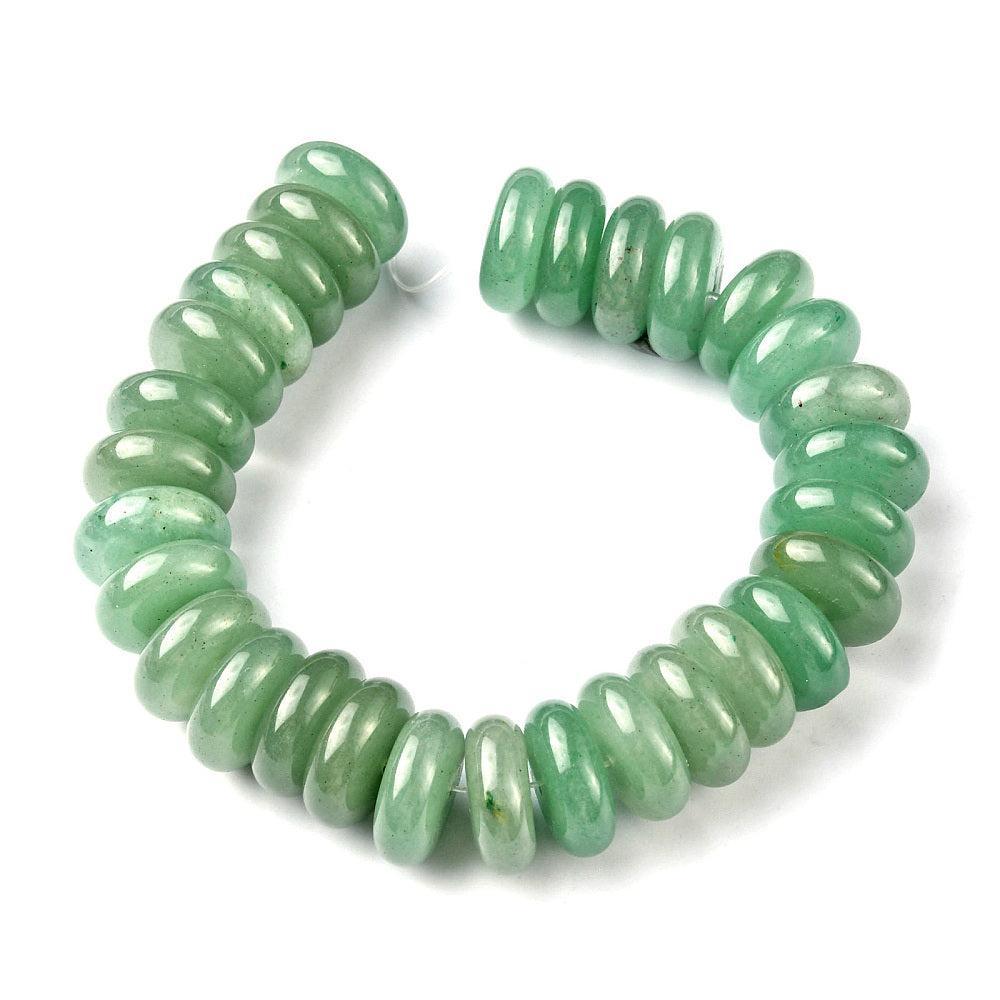 Edelsteen Kralen Groene Aventurijn Disc Groen 16x6mm - per stuk-Kralen-Kraaltjes van Renate