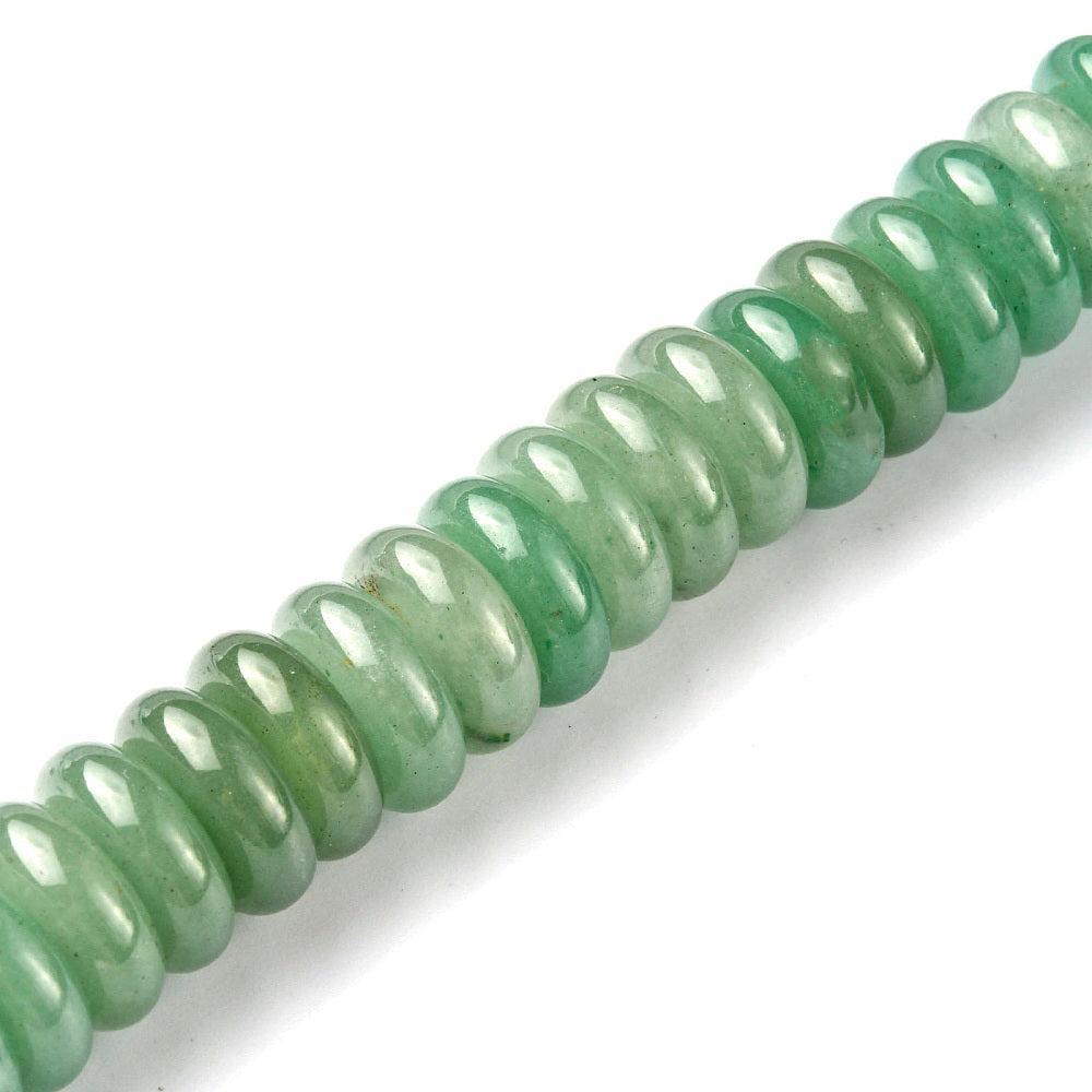Edelsteen Kralen Groene Aventurijn Disc Groen 16x6mm - per stuk-Kralen-Kraaltjes van Renate