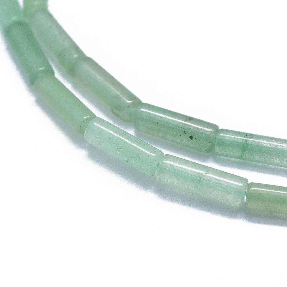 Edelsteen Kraal Groene Aventurijn Tube Groen 13mm - per stuk-Kralen-Kraaltjes van Renate