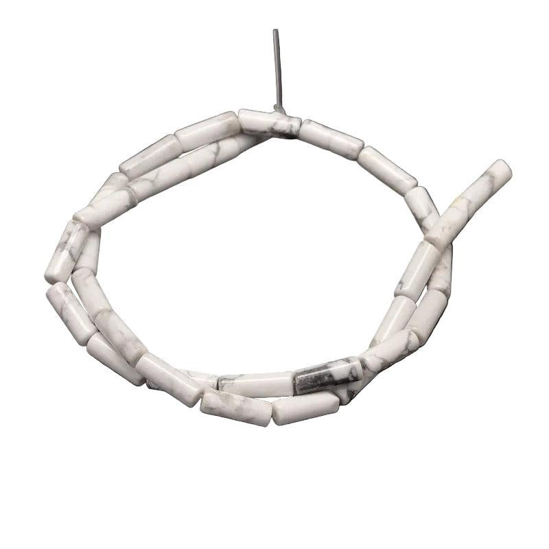 Edelsteen Kraal Howliet Tube Wit 14mm - per stuk-Kralen-Kraaltjes van Renate
