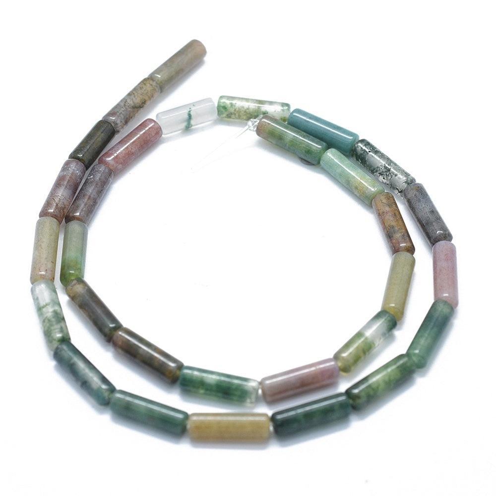 Edelsteen Kraal Indische Agaat Tube Multicolor 13mm - per stuk-Kralen-Kraaltjes van Renate