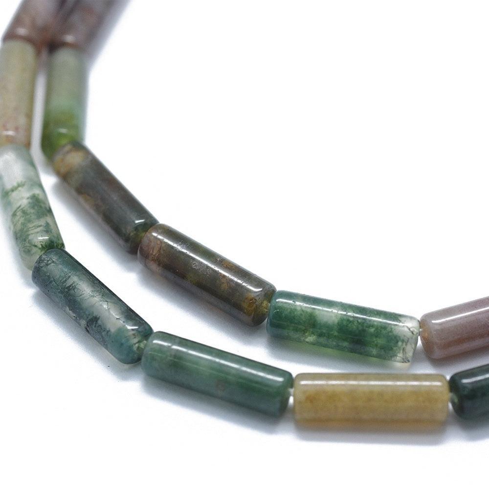 Edelsteen Kraal Indische Agaat Tube Multicolor 13mm - per stuk-Kralen-Kraaltjes van Renate