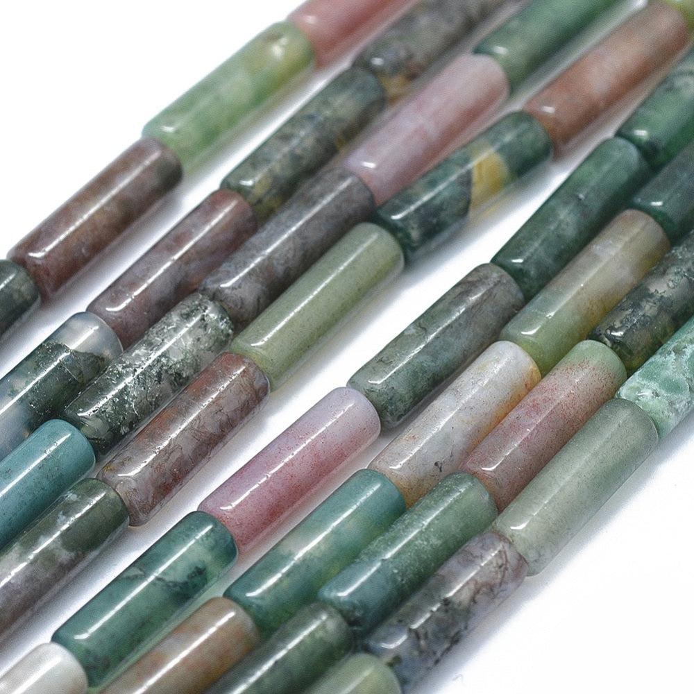 Edelsteen Kraal Indische Agaat Tube Multicolor 13mm - per stuk-Kralen-Kraaltjes van Renate