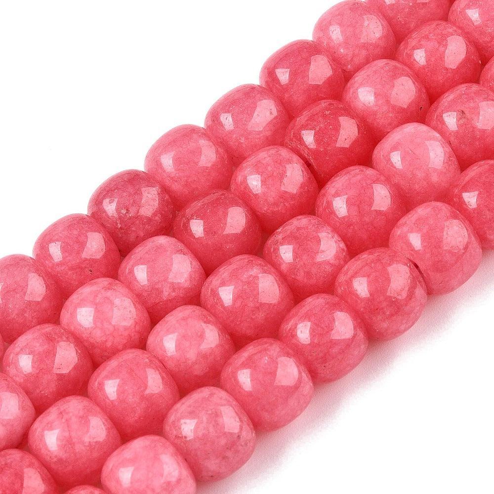 Kraal Jade Donker Roze 10mm - per stuk-Onderdelen-Kraaltjes van Renate