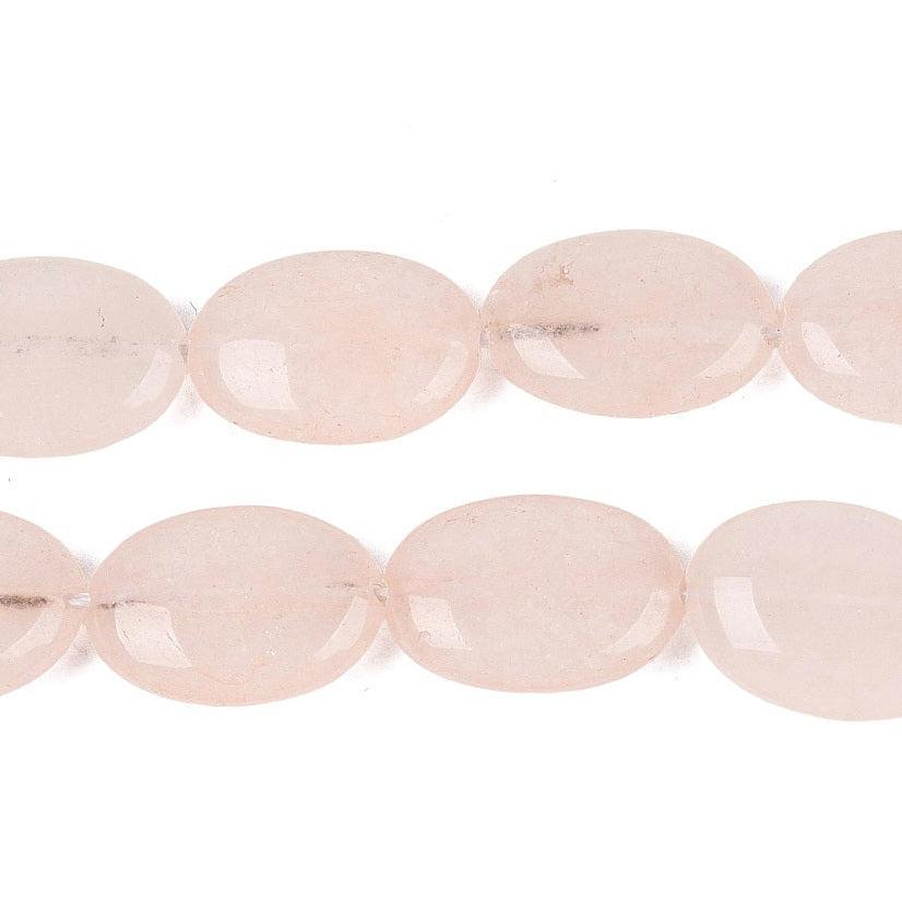 Edelsteen Kraal Jade Ovaal Plat Roze Zacht Roze 17mm - per stuk-Kralen-Kraaltjes van Renate