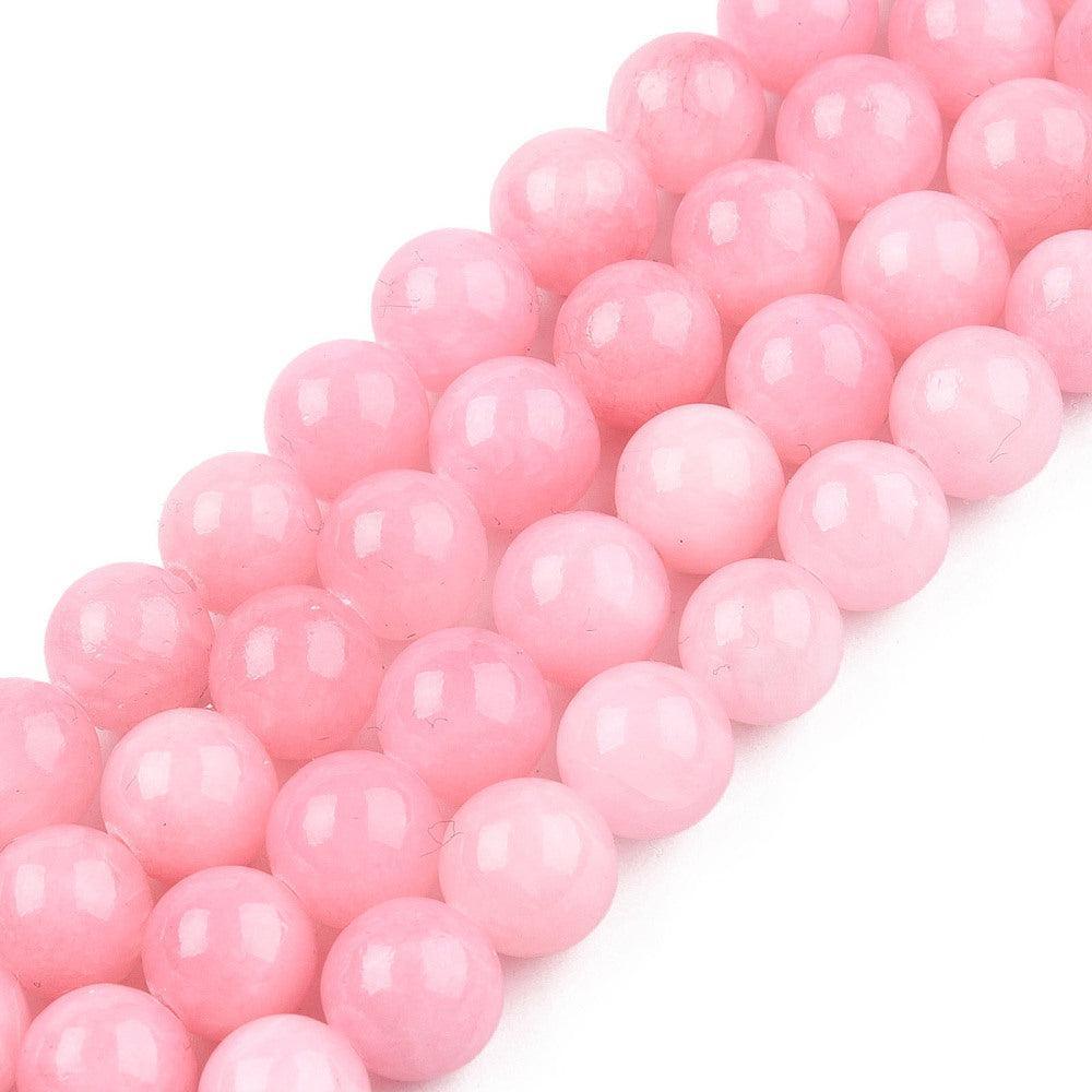 Edelsteen Kraal Jade Rond Licht Roze 8mm - per stuk-Kralen-Kraaltjes van Renate