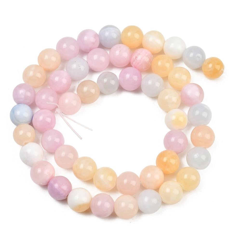 Edelsteen Kraal Jade Rond Multicolor 8mm - per stuk-Kralen-Kraaltjes van Renate