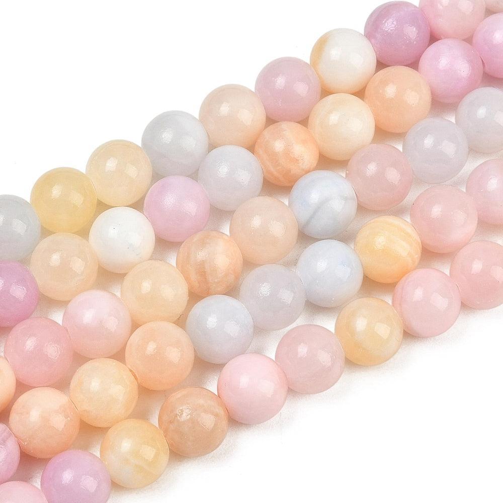 Edelsteen Kraal Jade Rond Multicolor 8mm - per stuk-Kralen-Kraaltjes van Renate
