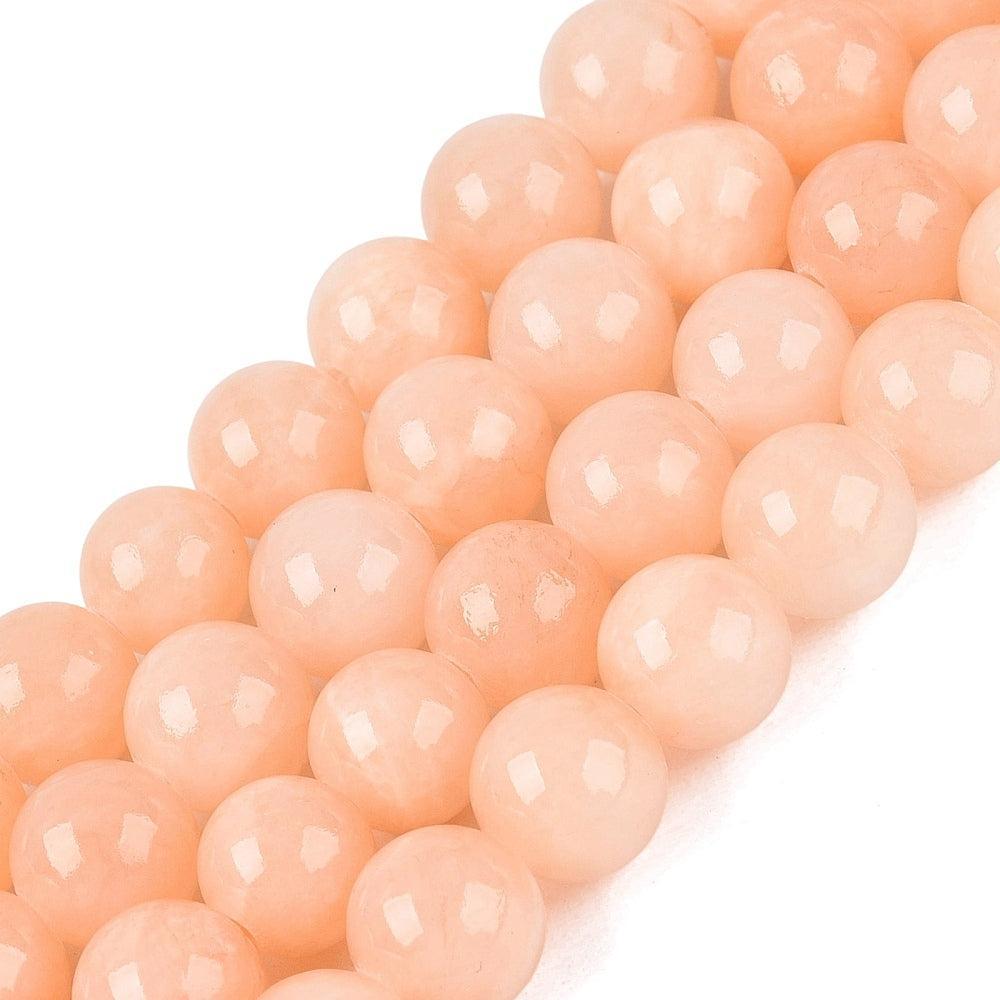 Edelsteen Kraal Jade Rond Peach 8mm - per stuk-Kralen-Kraaltjes van Renate